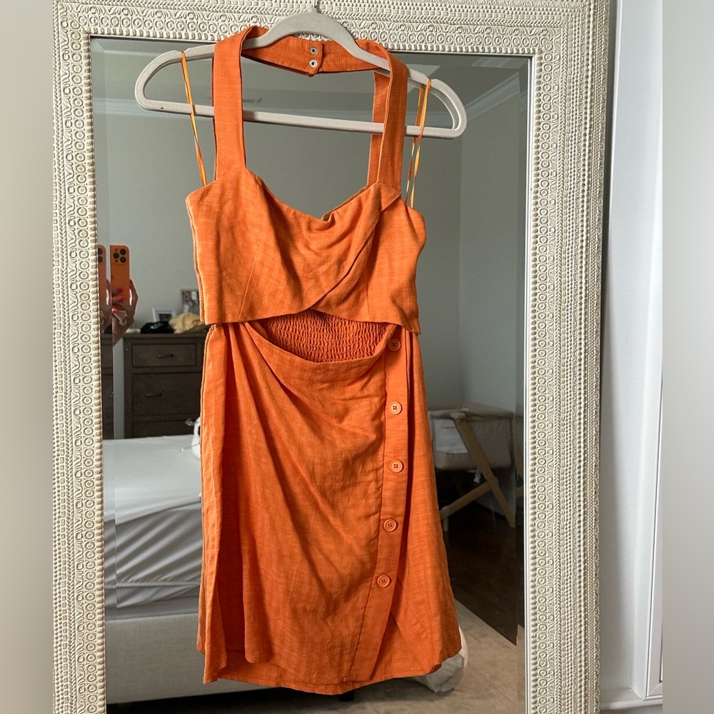 Orange Halter Dress